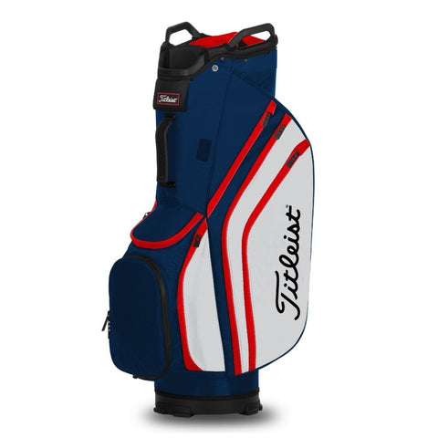 Titleist Cart 14 Lightweight Golf Bag in Navy White and Red, clean product image