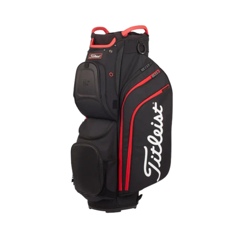 Titleist Cart 15 Golf Bag Black Black Red