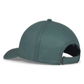 The Titleist Charleston Breezer Cap in Eucalyptus/Black/White features a dark green, breathable design with ventilation holes on the crown and an adjustable strap with metal buckle for sizing.
