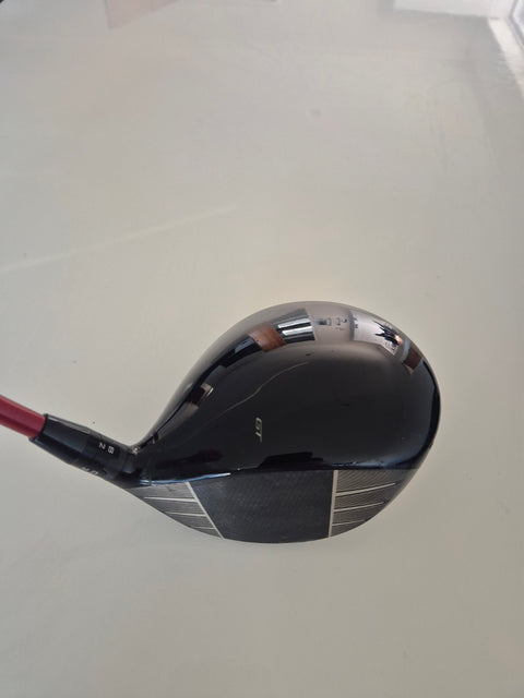Used Titleist GT2 left-handed driver crown and address view