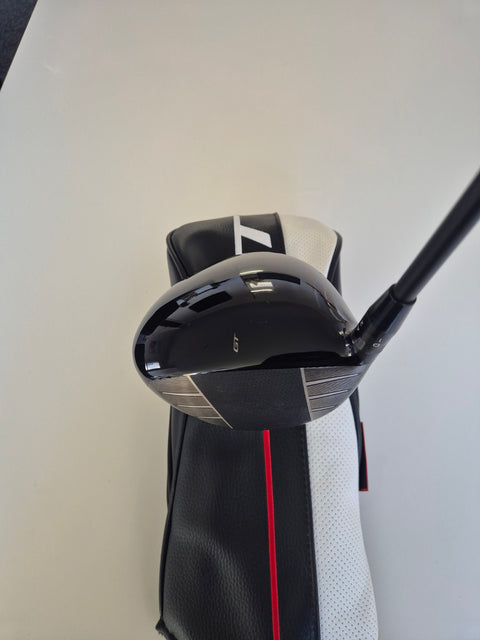 Titleist GT3 9 degree driver crown and address view showing cosmetic marks