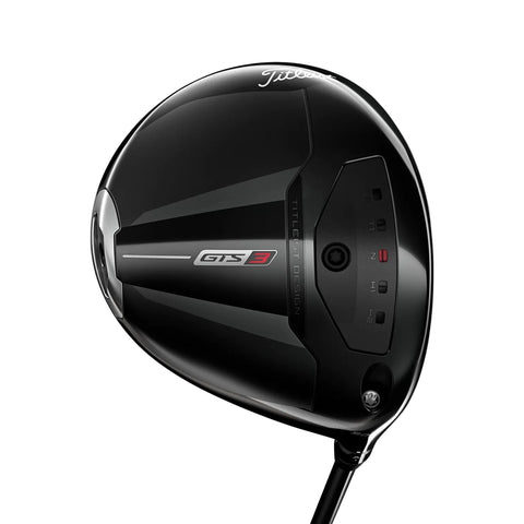 Black golf driver head with 'Titleist' branding and GTS3 on a white background