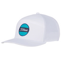 The Titleist Junior Boardwalk Cap is a white mesh-back golf cap with a round blue and teal Titleist patch—ideal for young golfers seeking stylish, quality headwear.