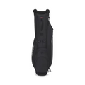 The Titleist Players 4 Carbon Stand Bag 2025 in black stands upright, displaying carbon fiber legs, spacious main compartment, side pockets, and Titleist branding for an ultra-lightweight and functional golf bag.