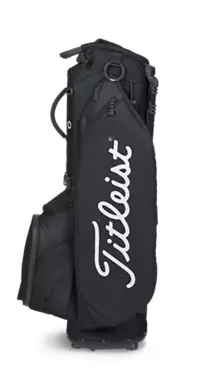 The Titleist Players 5 Stand Bag, featuring the bold white Titleist logo, offers multiple compartments and a durable build—making it the premium choice for golfers seeking style and functionality.
