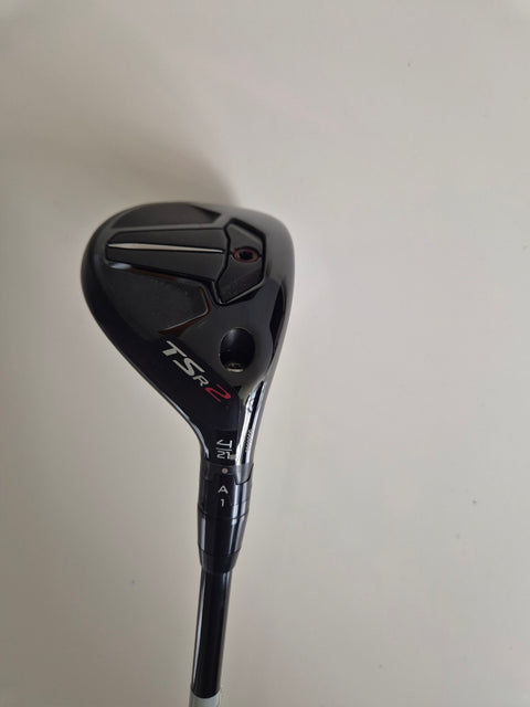 Hosel and sole view of used Titleist TSR2 4 hybrid