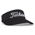The Titleist Womens Sundrop Visor features white Titleist script embroidery on the front, offering stylish sun protection for women golfers.