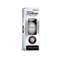 Titleist Pro V1x golf ball sleeve with Left Dash Alignment. The packaging is silver with the Titleist logo, '#1 ball in golf' tagline, and an image of a golf ball with 'Titleist 1' printed on it. The 'Pro V1x' logo appears at the bottom of the sleeve.