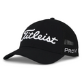 Titleist Mesh Cap black cap with white Titleist wiriting and also white Pro V1 on the side 
