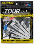 Tour Tee Combo golf tees in yellow retail packaging.
