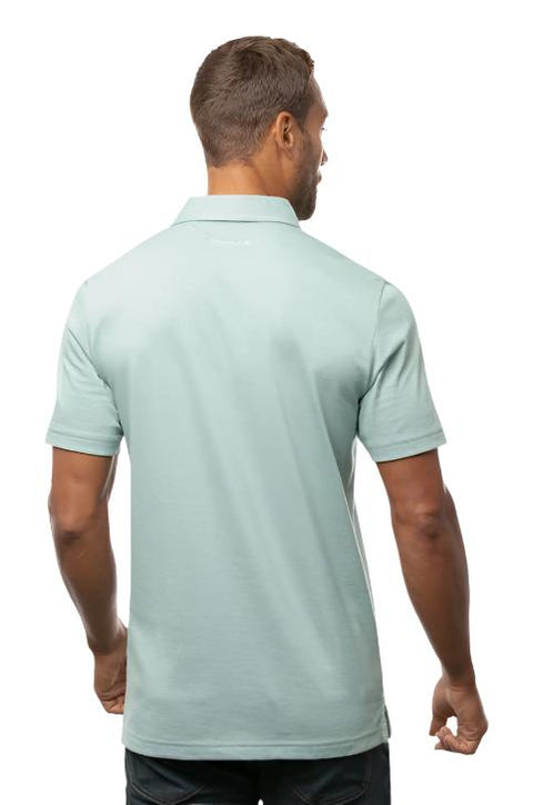 Travis Mathew Men's The Zinna Polo Heather Beryl Green