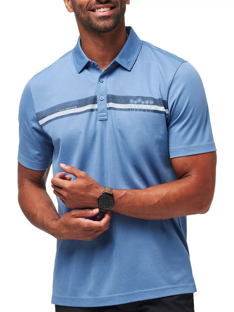 Travis Mathew Under A Palm Men's Polo - Coronet