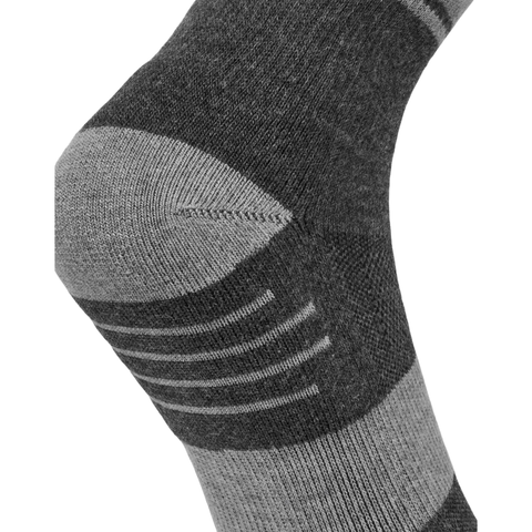 TravisMathew Baja 2.0 Crew Socks | Heather Grey Pinstripe