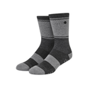TravisMathew Baja 2.0 Crew Socks | Heather Grey Pinstripe