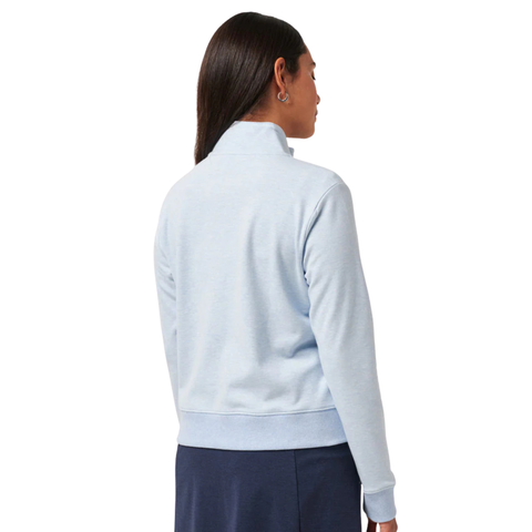 TravisMathew Cloud 1/2 Zip Women's Pullover | Heather Kentucky Blue