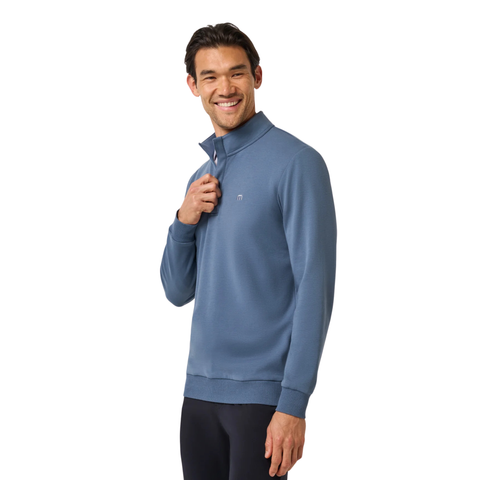 TravisMathew Cloud Quarter Zip 2.0 Men's Pullover | Bering Sea