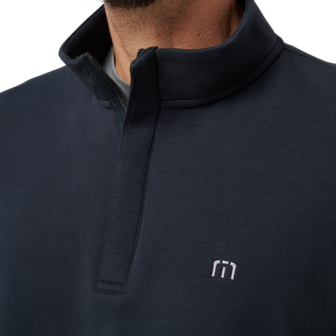 TravisMathew Cloud Quarter Zip 2.0 Men's Pullover | Black