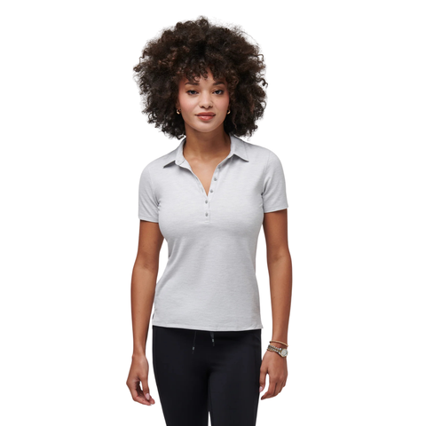 TravisMathew Featherweight Active Women's Polo | Heather Light Grey