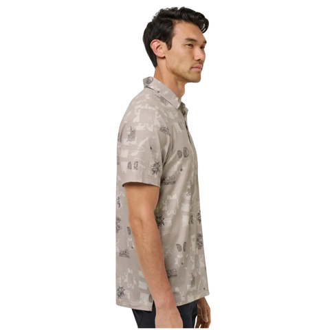 TravisMathew Featherweight Spritz Men's Polo | Island Fossil