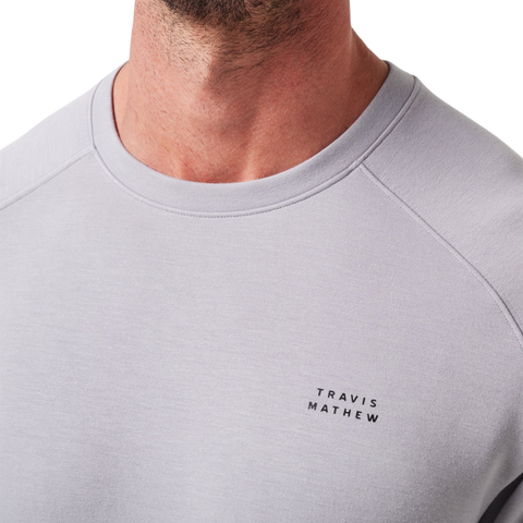 TravisMathew Fibercloud Crew Men’s Pullover | Sleet Grey
