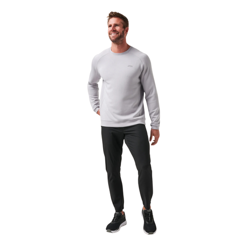 TravisMathew Fibercloud Crew Men’s Pullover | Sleet Grey
