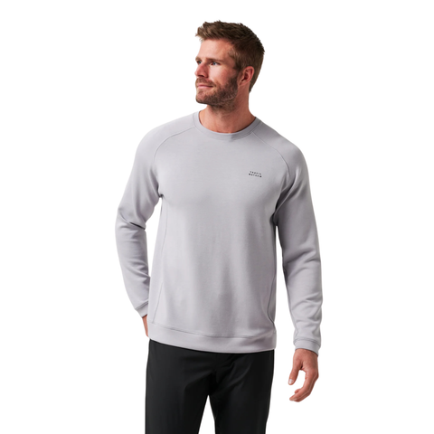 TravisMathew Fibercloud Crew Men’s Pullover – Sleet Grey