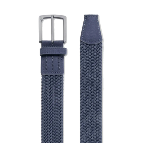 TravisMathew Grade 2.0 stretch woven golf belt in Blue Nights, alternate view (2 of 3)