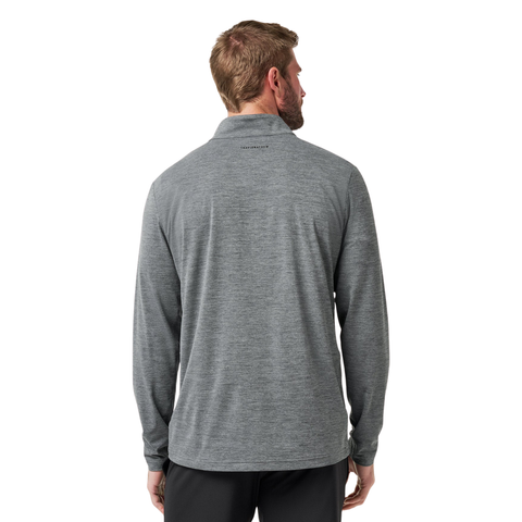TravisMathew Heater Pro 1/4 Zip Men’s Pullover | Heather Grey