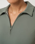 TravisMathew MoveKnit Private Lesson Women's Polo | Olive Smoke - view 3