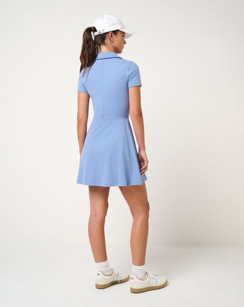 TravisMathew MoveKnit Short Sleeve Zip Women's Polo Dress | English Manor - view 2