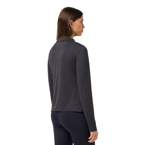 TravisMathew Skyloft Light Women's Quarter-Zip Pullover | Heather Black