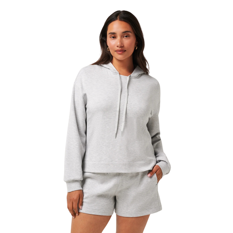 TravisMathew Skyloft Soft Women's Hoodie | Heather Light Grey