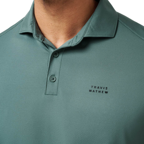 TravisMathew The Heater Pro Men's Polo | Silver Pine