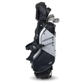 U.S. Kids TS6-57 10 Club Stand Golf Set in Black/Grey, upright view showing bag and club arrangement