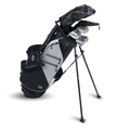 U.S. Kids TS6-57 10 Club Stand Golf Set in Black/Grey, angled view with stand legs extended