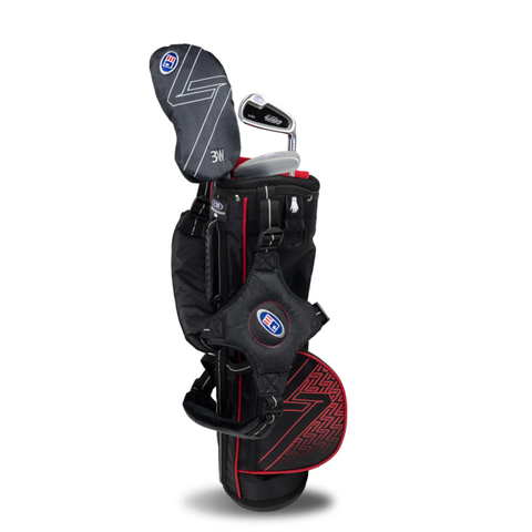 U.S. Kids UL7 39 3-Club Carry Golf Set | Black/Red