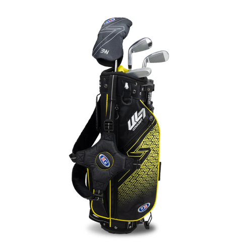 U.S. Kids UL7 42 4-Club Stand Golf Set | Black/Yellow