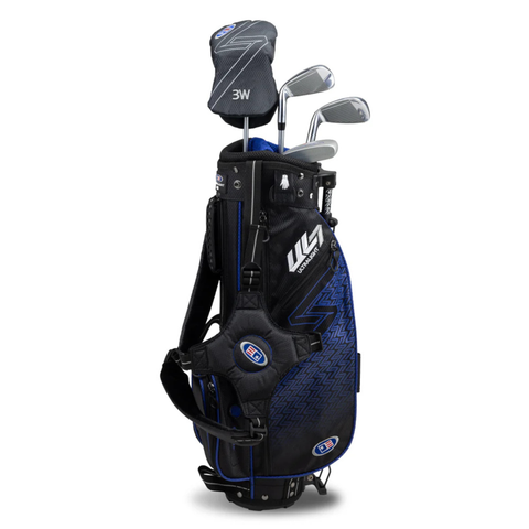 U.S. Kids UL7 45 4-Club Stand Golf Set | Black/Blue