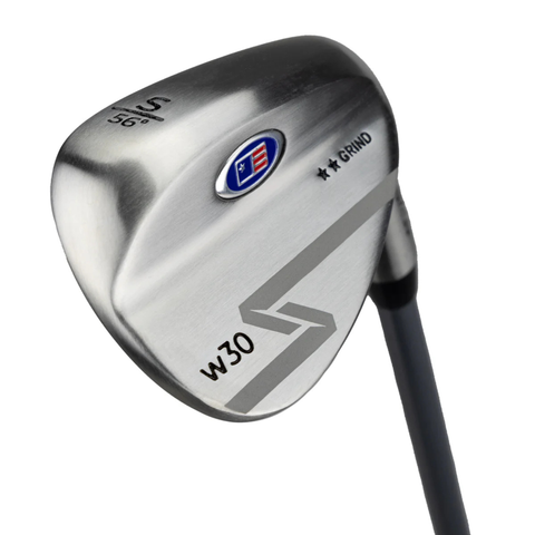 U.S. Kids UL7 56° Sand Wedge angled rear view showing sole grind and 56° loft