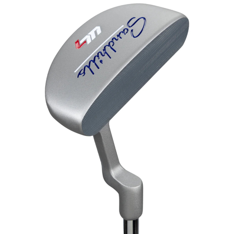 U.S. Kids UL7 Sandhills Putter top view showing half-mallet shape and alignment line
