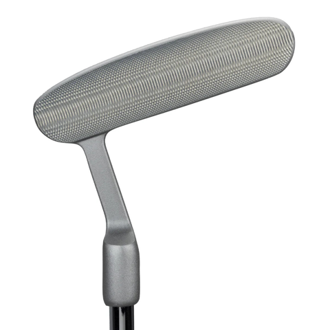 face view showing the milled pattern on the putter