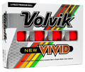 Volvik Vivid Matte Golf Balls - Red