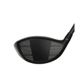 A close-up of the Wilson 2025 Dynapwr LS Driver head highlights its engraved face, designed for low spin—ideal for golfers seeking precision, from Wilson.