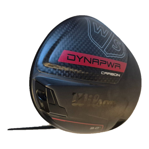 Actual Wilson DYNAPWR Carbon Driver, 9°, EvenFlow Riptide 50g 5.5 Regular, Right-Handed, Used - Very Good on white background