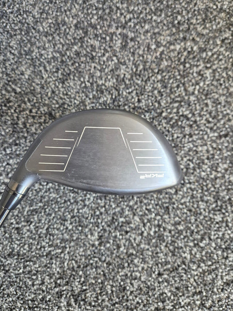 Face of a used Wilson Dynapwr 9 degree driver showing strike wear