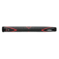 The WinnPro X 1.18" Putter Grip by Winn features a black design with red and gray accents, a textured pattern, and the white Winn logo at the end. This oversize grip is designed to fit putters and help reduce wrist action.