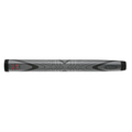 The WinnPro X 1.18" Putter Grip by Winn features a dark grey color with black geometric patterns, the Winn logo, and “X 1.18” marking. This oversized, slightly tapered cylindrical grip provides a flat-top design for comfort on the green.