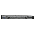 The WinnPro X 1.32" Grip | Dark Grey by Winn is an oversized golf grip in gray and black with geometric patterns, a soft feel, and features the NTP 132 marking—part of the WinnPro X Grip series.
