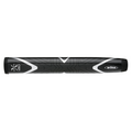 The WinnPro X 1.60" Putter Grip by Winn features a black and silver textured surface with white accents and an oversized design, shown lying horizontally on a white background.