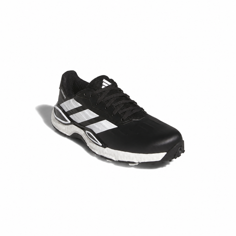 adidas Codechaos 27 Black White golf shoe angled front view